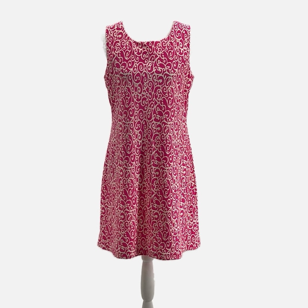 Jude Connally Beth Dress Jude Cloth in Pink Scrollwork - Size Medium